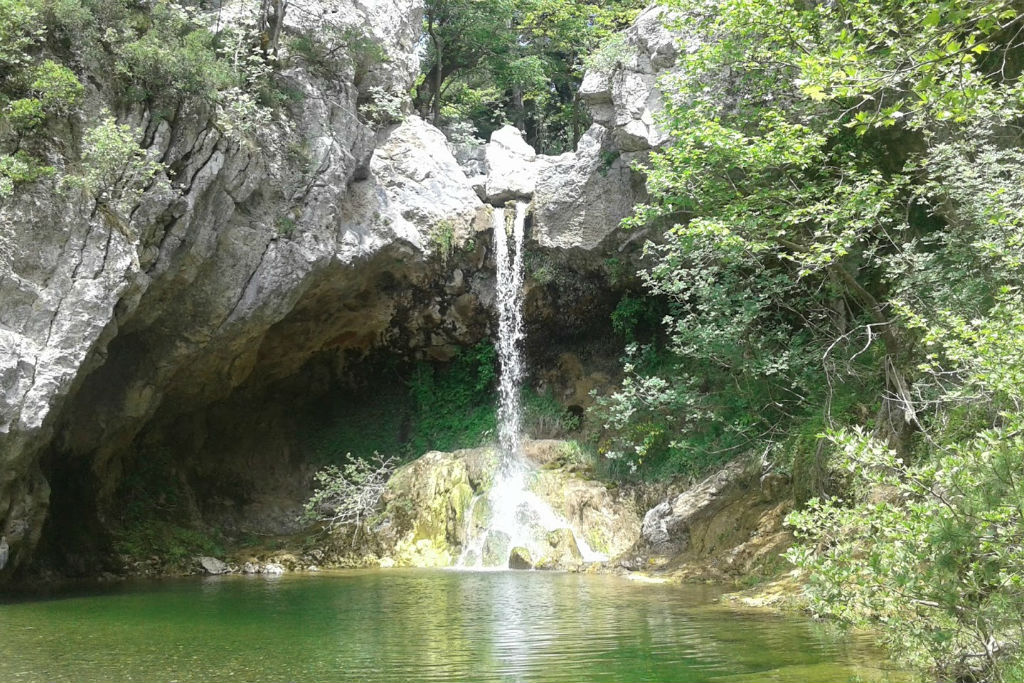 Waterfalls in the area